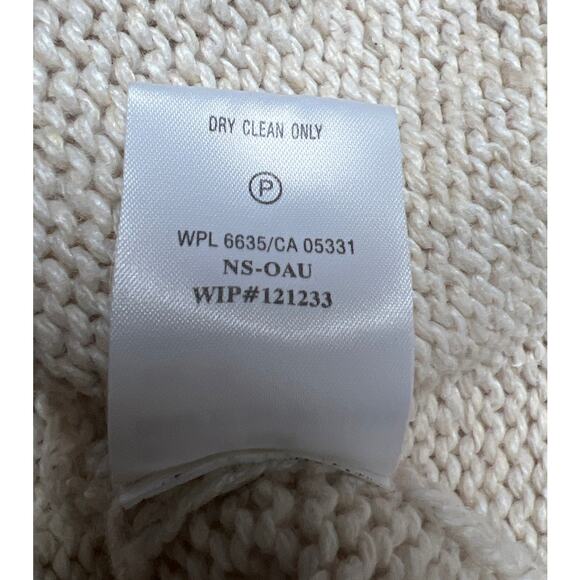 Woolrich Oatmeal Heather Bird Appliqué Pullover Knit Mock Neck Sweater Sz Medium - Picture 6 of 6